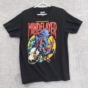 Dungeons And Dragons Mind Flayer Black Graphic T-Shirt Men's Size Large